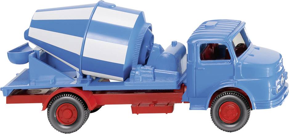 Wiking 053202 H0 Heavy-duty vehicle Mercedes Benz Short hood concrete mixer - blue/white