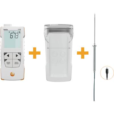 A digital thermometer set with display, protective casing and temperature sensor, perfect for precise temperature measurements.