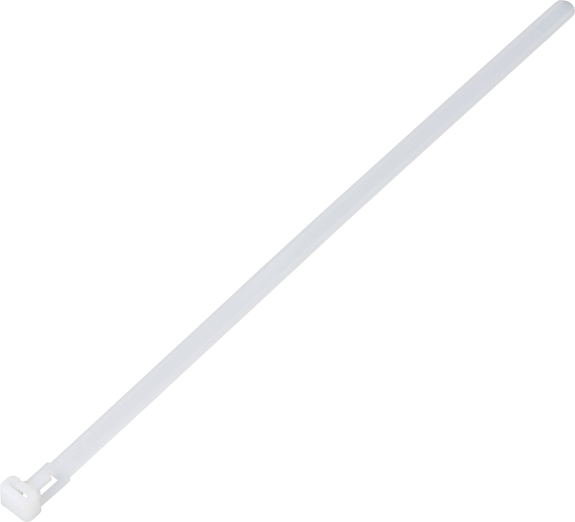 TRU COMPONENTS TC-13340644 TC-RC-250-7.6-N Cable tie 250 mm 7.6 mm Ecru Releasable, Chemical-resistant 100 pc(s)