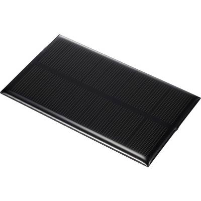 A single black solar panel with many parallel lines on its surface, against a white background.