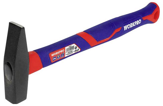 A hammer with a blue and red handle by the brand 'WORKPRO'. Suitable for DIY and manual tasks.