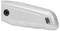 Illustration of a hand knife handle in silver with fixing screw and hole for blade replacement.