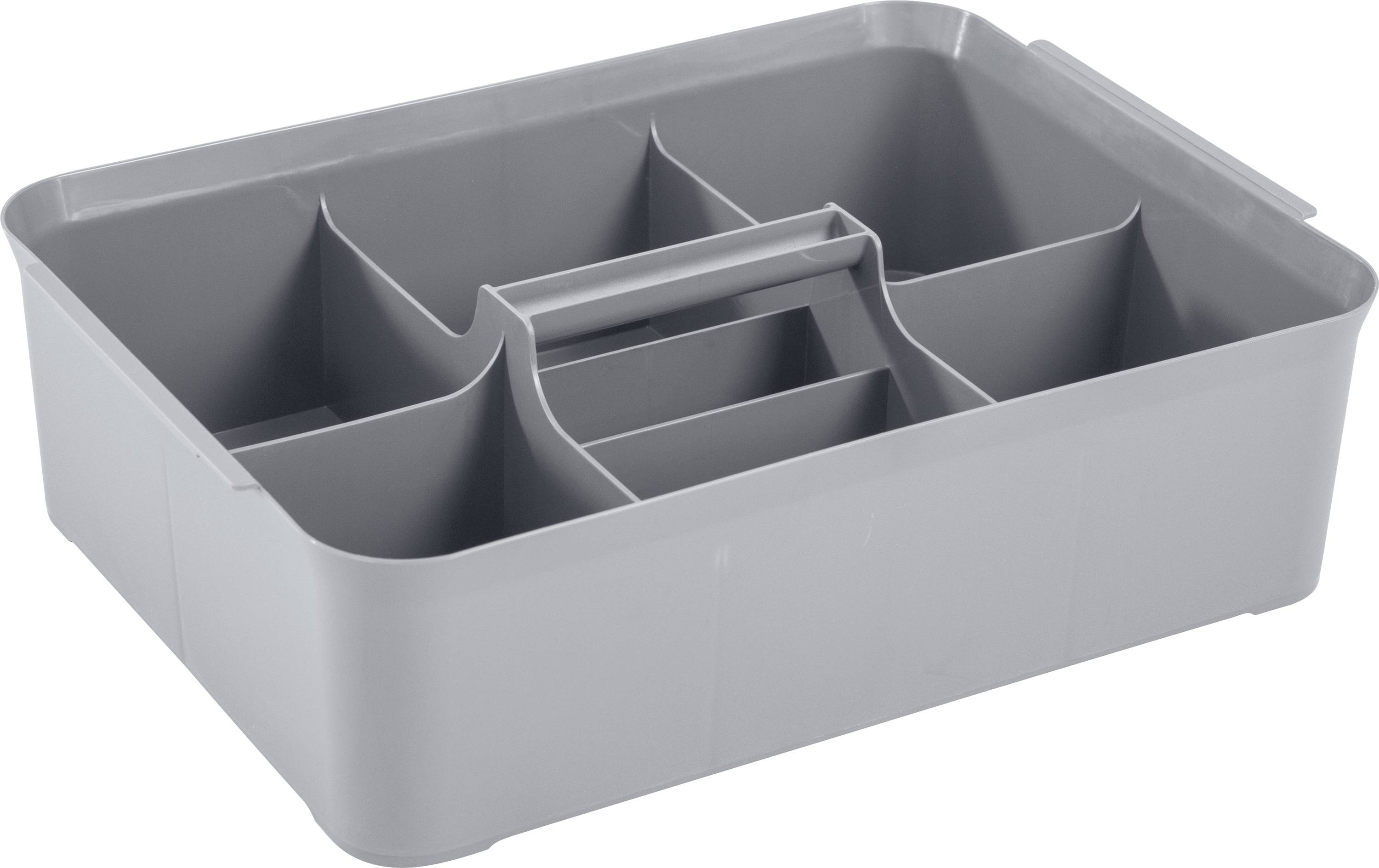 Curver 243837 Storage box HANDY (L x W x H) 366 x 263 x 104 mm Silver 1 pc(s)