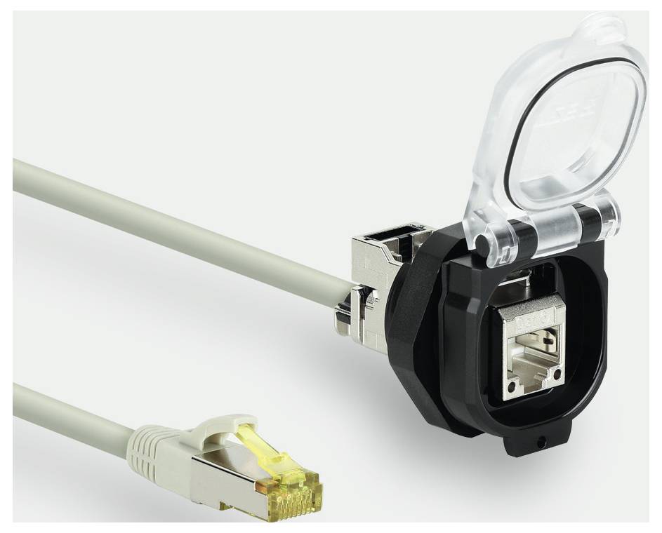 Luetze 493081.0500 RJ45 recessed socket Plug, straight, Socket, straight 5 m No. of pins (RJ): 8 1 pc(s)