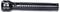A black torch with a ribbed handle lies horizontally.
