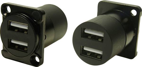 Dual USB 2.0 A-A FT BLACK METAL CSK Adapter   CP30086 Cliff Content: 1 pc(s)