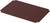 A rectangular, brown Bakelite plate with a smooth surface and rounded corners. No visible patterns or markings.