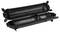 Open black car roof box with multiple mounting points, suitable for storing luggage or sports equipment.
