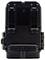 A black, rectangular electronic device with multiple clips and connectors on its sides, likely for technical applications.