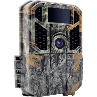 A camouflage wildlife camera for observing animals in their natural habitat. It is compact and discreetly designed.