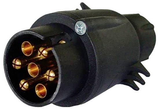 IWH 010206 Trailer connector [7-pin socket - 7-pin plug] Plastic