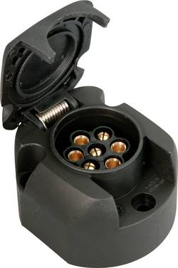 IWH 010207 Trailer socket [7-pin socket - 7-pin plug] Plastic