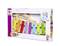 Wooden xylophone with colourful sound bars in packaging, suitable for children aged 2 years and above. Also includes a mallet.