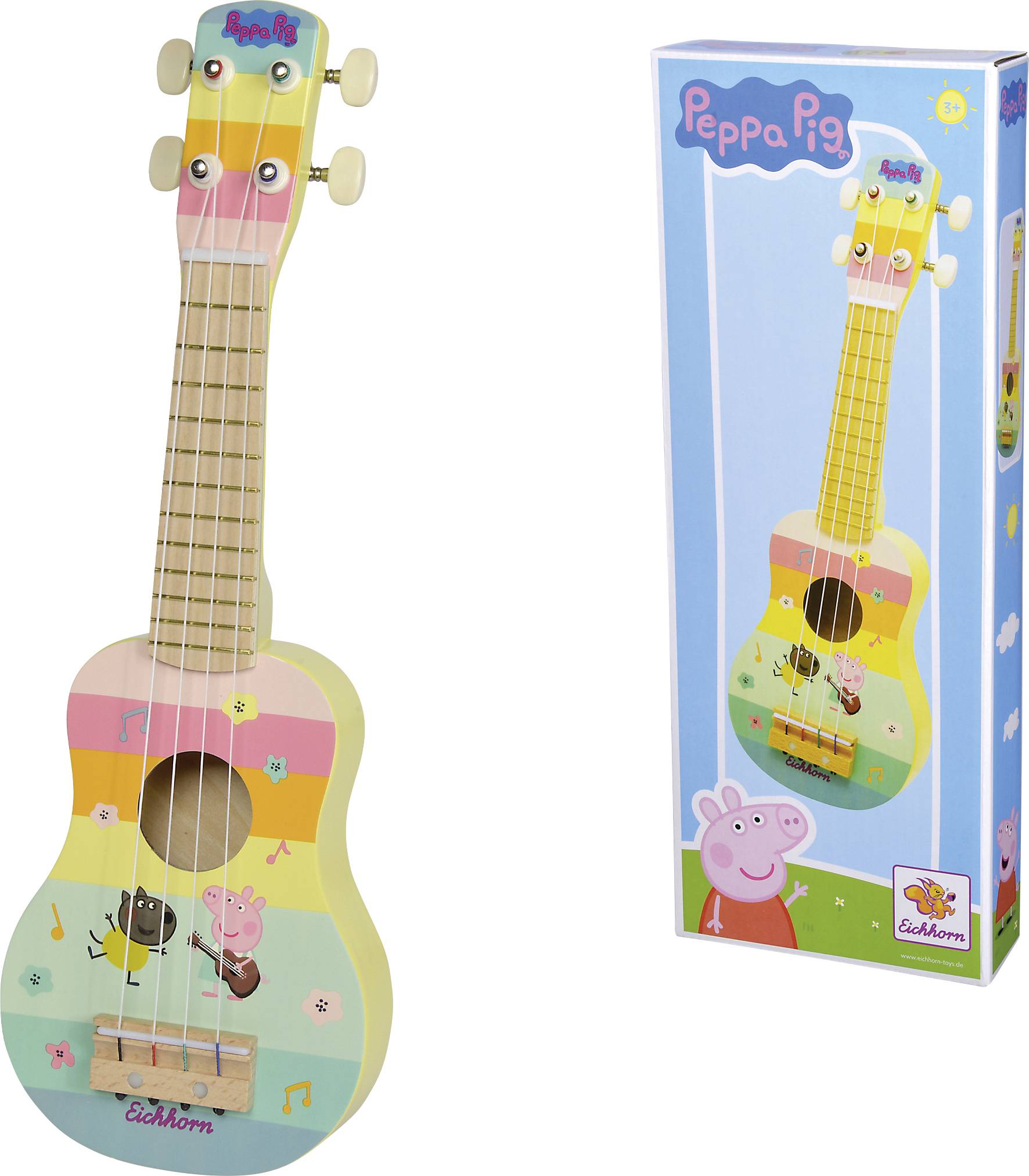 Eichhorn Childrens guitar Peppa Pig Holz Ukulele 43cm