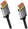 Two HDMI cables with silver connectors and red ends. They have a LogiLink logo on the casing.
