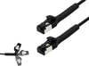 BKL Electronic 144009 RJ45 Network cable, patch cable CAT 8.1 U/FTP 0.25 m Black 1 pc(s)
