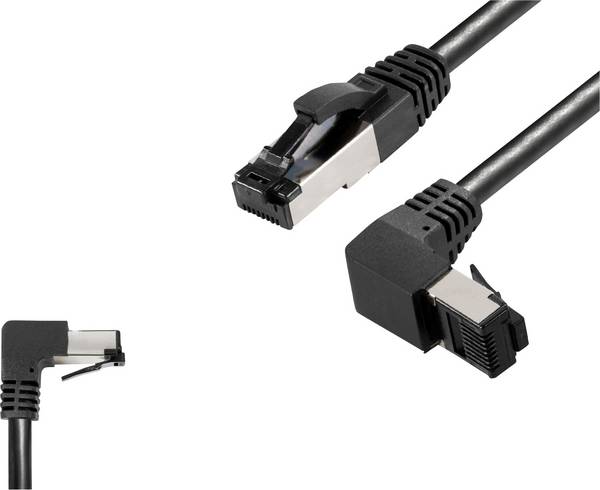 BKL Electronic 144018 RJ45 Patch cable CAT 8.1 S/FTP 1.5 m Black Halogen-free 1 pc(s)