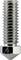 Close-up of a shiny metal threaded bolt with a pointed tip and hexagonal base, marked with the number '4'.