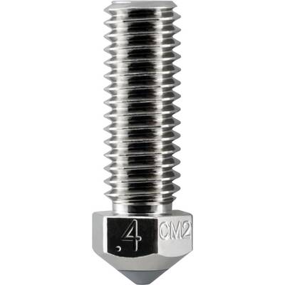 Close-up of a silver metal threaded screw or bolt with a hexagonal base, labeled '4' and 'CM2' on the head.<br>