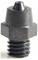 Close-up of a black metal nozzle or fitting with hexagonal base, threaded end, and engraved '80' on the side.<br>
