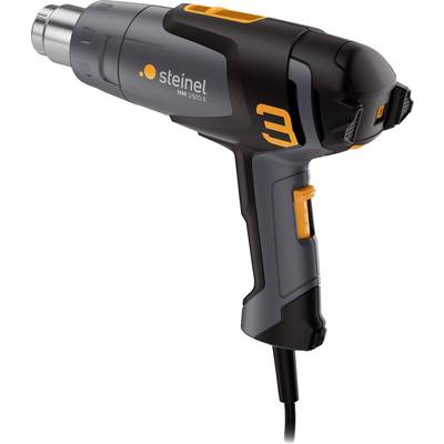 Hot air blower in black with orange details, model 'HM 1120 E' by Steinel, suitable for DIY work.
