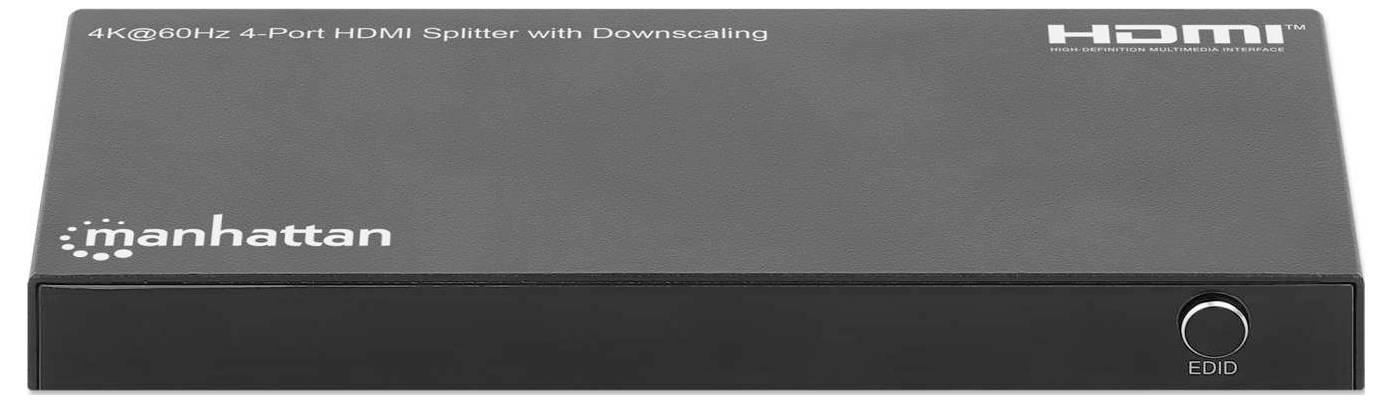 Manhattan 208369 HDMI splitter + LED indicator lights, Ultra HD compatibility 3840 x 2160 p Black-2