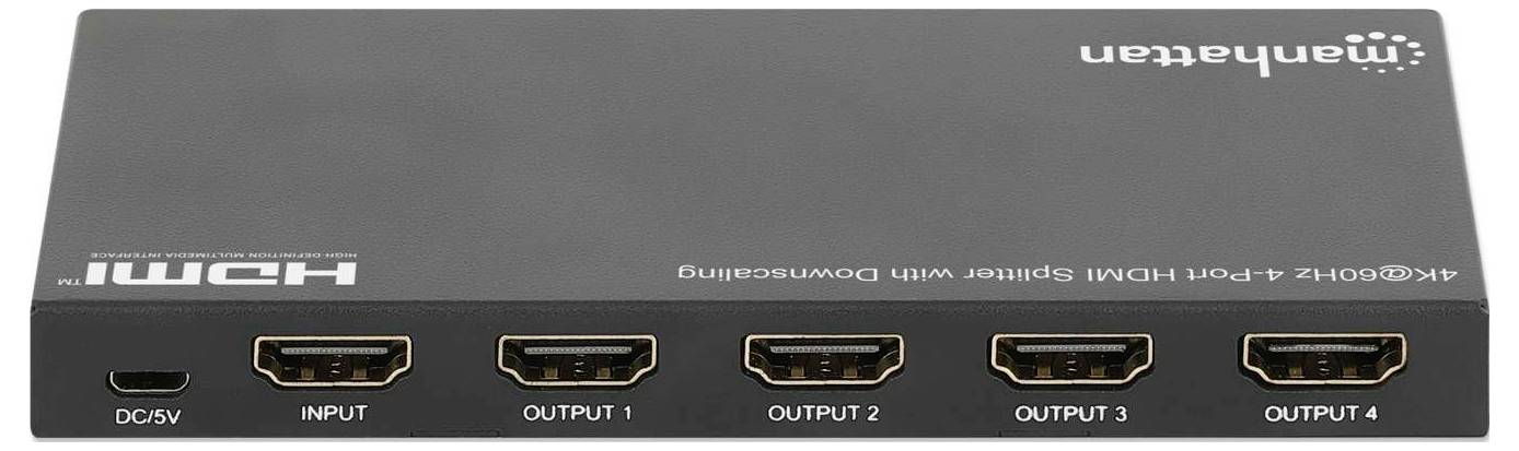 Manhattan 208369 HDMI splitter + LED indicator lights, Ultra HD compatibility 3840 x 2160 p Black-5