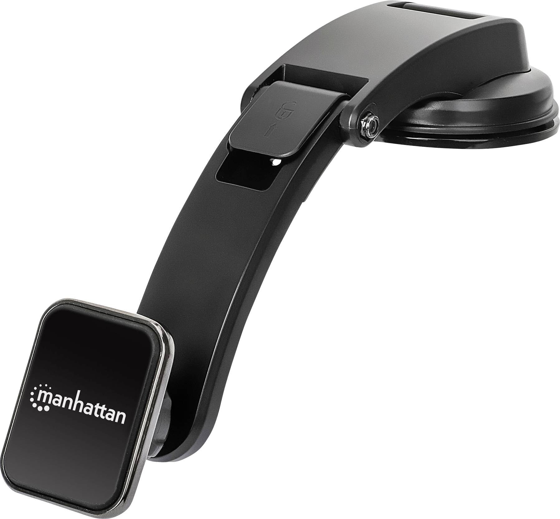 Manhattan 462525 Dashboard, Suction cup Car mobile phone holder 360° swivel, Magnetic fastener