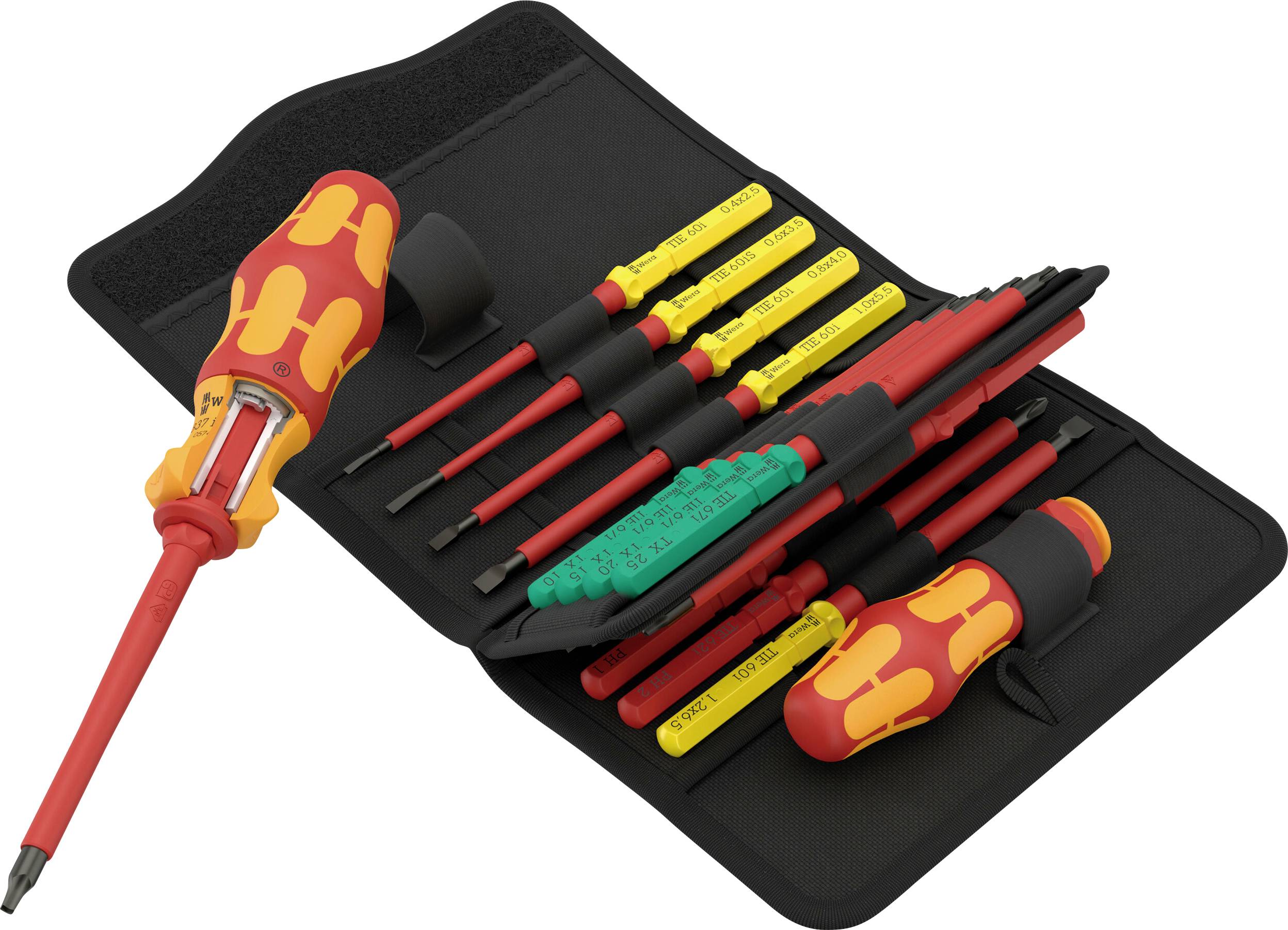 Wera Wera Werk VDE Screwdriver set 17-piece Phillips, Slot, Pozidriv, TORX, Square socket