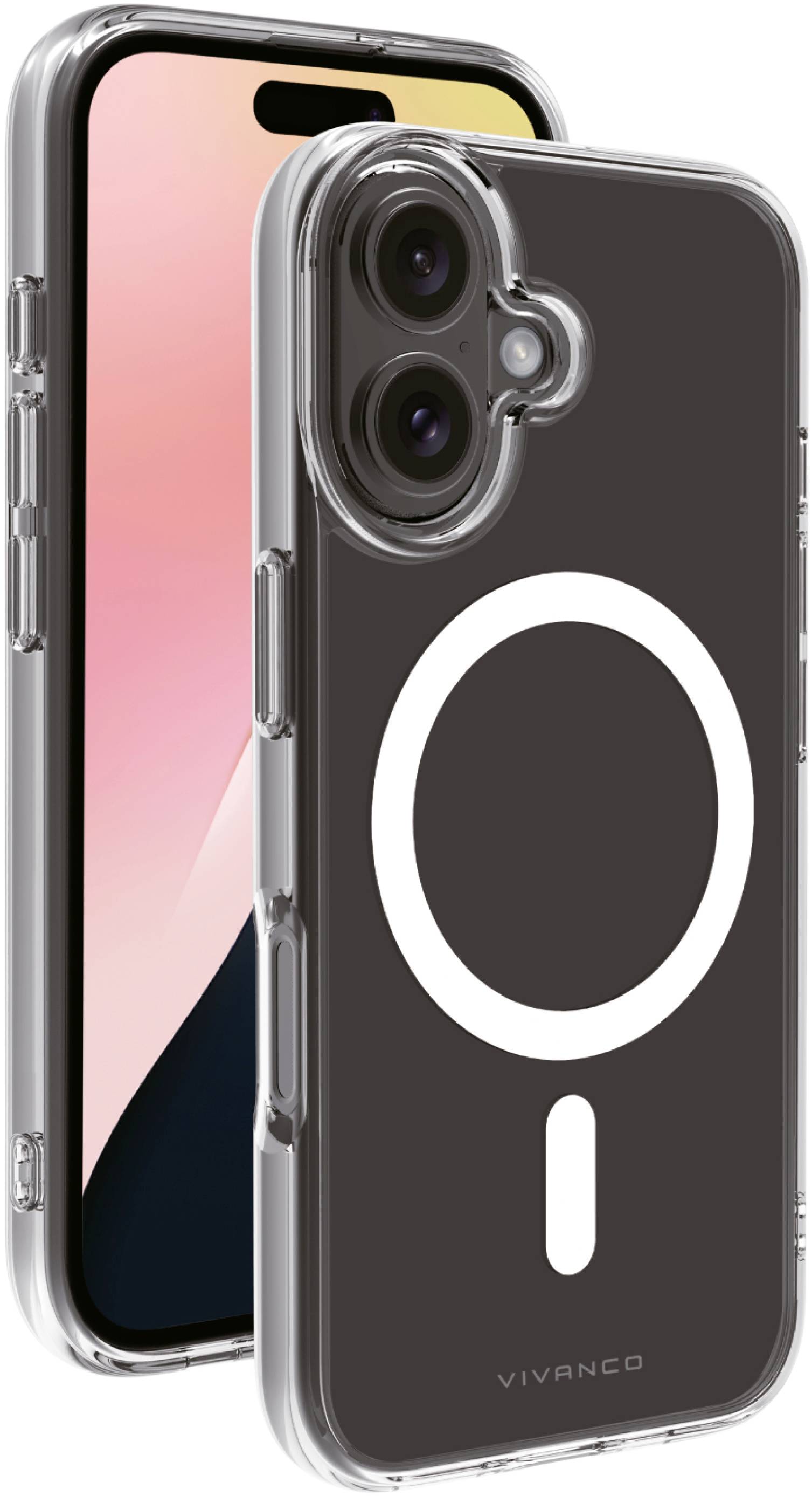Image of Vivanco MAG STEADY Back cover Apple iPhone 16 Black Inductive charging, Sandproof, Sprayproof, Dustproof 64222