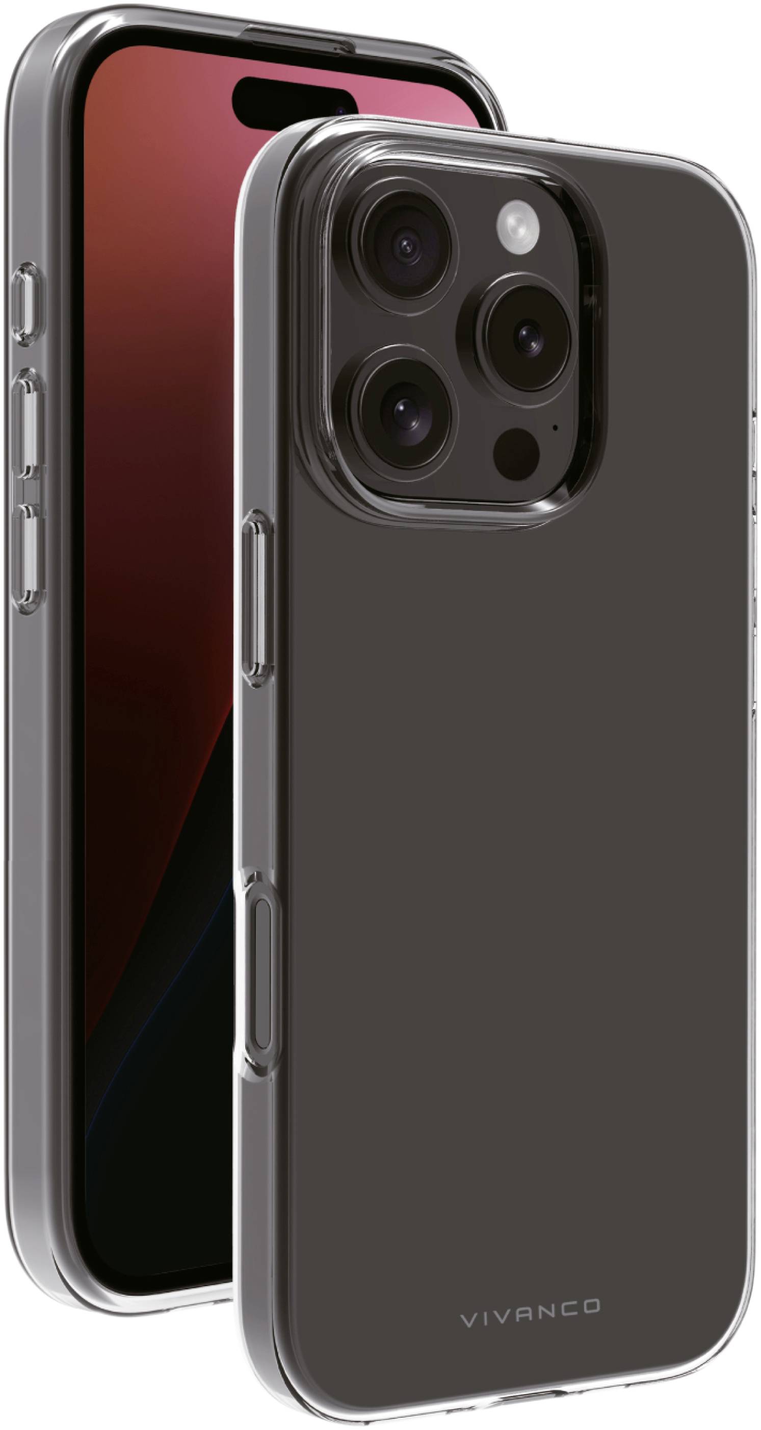 Vivanco SUPER SLIM Back cover Apple iPhone 16 Pro Transparent Inductive charging, Sandproof, Sprayproof, Dustproof 64232