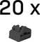 '20x' label above a small dark gray plastic connector or clip shown in product-style view.<br>