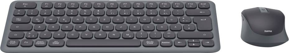 Hama WKM-500 Bluetooth® Keyboard and mouse set German, QWERTZ Black