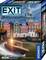 Box of the board game 'EXIT: The Game - The Hunt Through Amsterdam' shows canal houses and a speedboat on a canal.