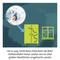 'A graphic shows how a hook with nano-pads can be fitted to a cupboard and a window.'