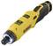 A yellow, battery-powered screwdriver with LED light, brand name visible on the side, suitable for cordless working.
