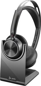 HP Poly Voyager Focus 2  On-ear headset Bluetooth® (1075101) Stereo Black Noise cancelling Headset PC