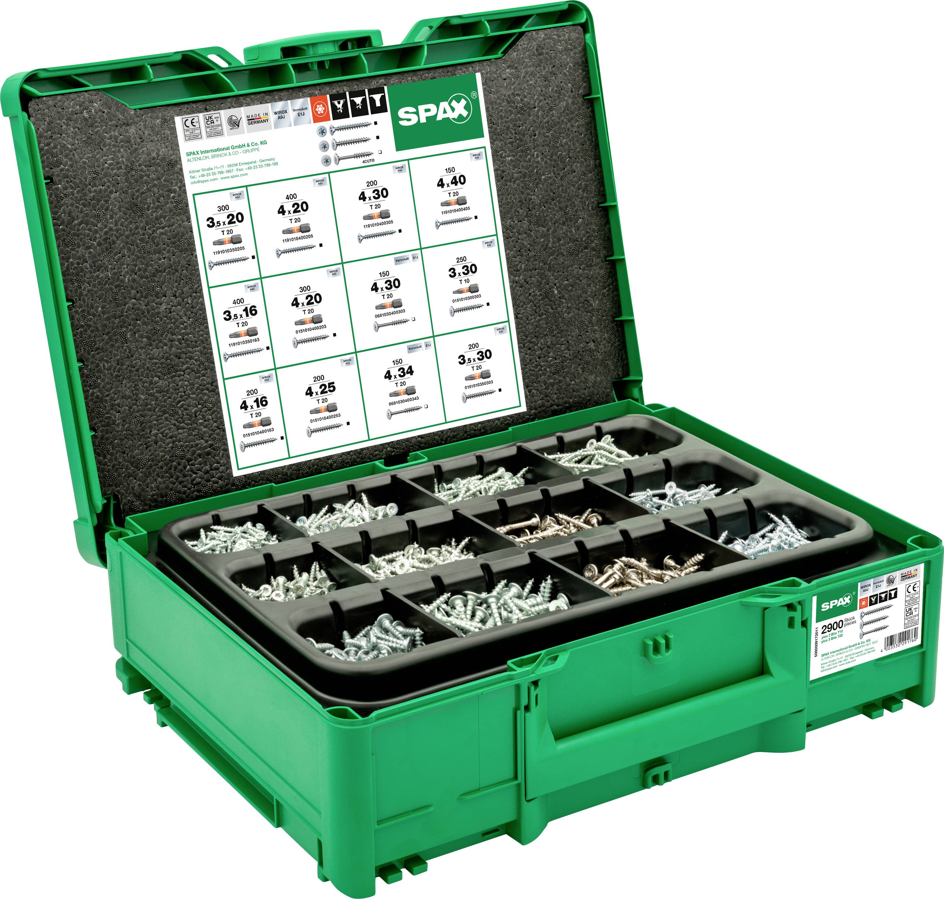 SPAX systainer³ T-Loc Moebelbau 5000009172011 Screw set 1 Set