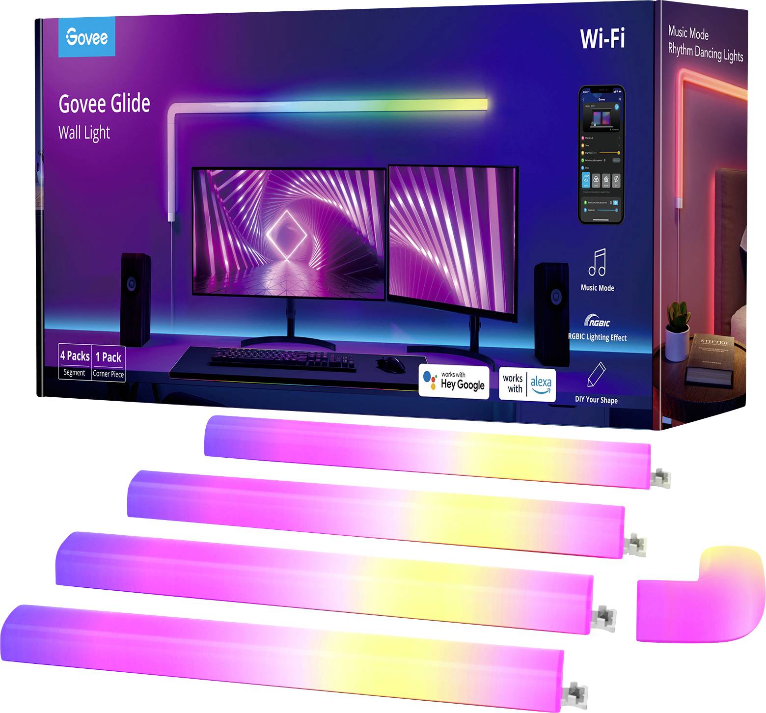 Govee Glide Wall Light (4+1) B6062 (4+1) LED wall light 36 W LED (monochrome) White