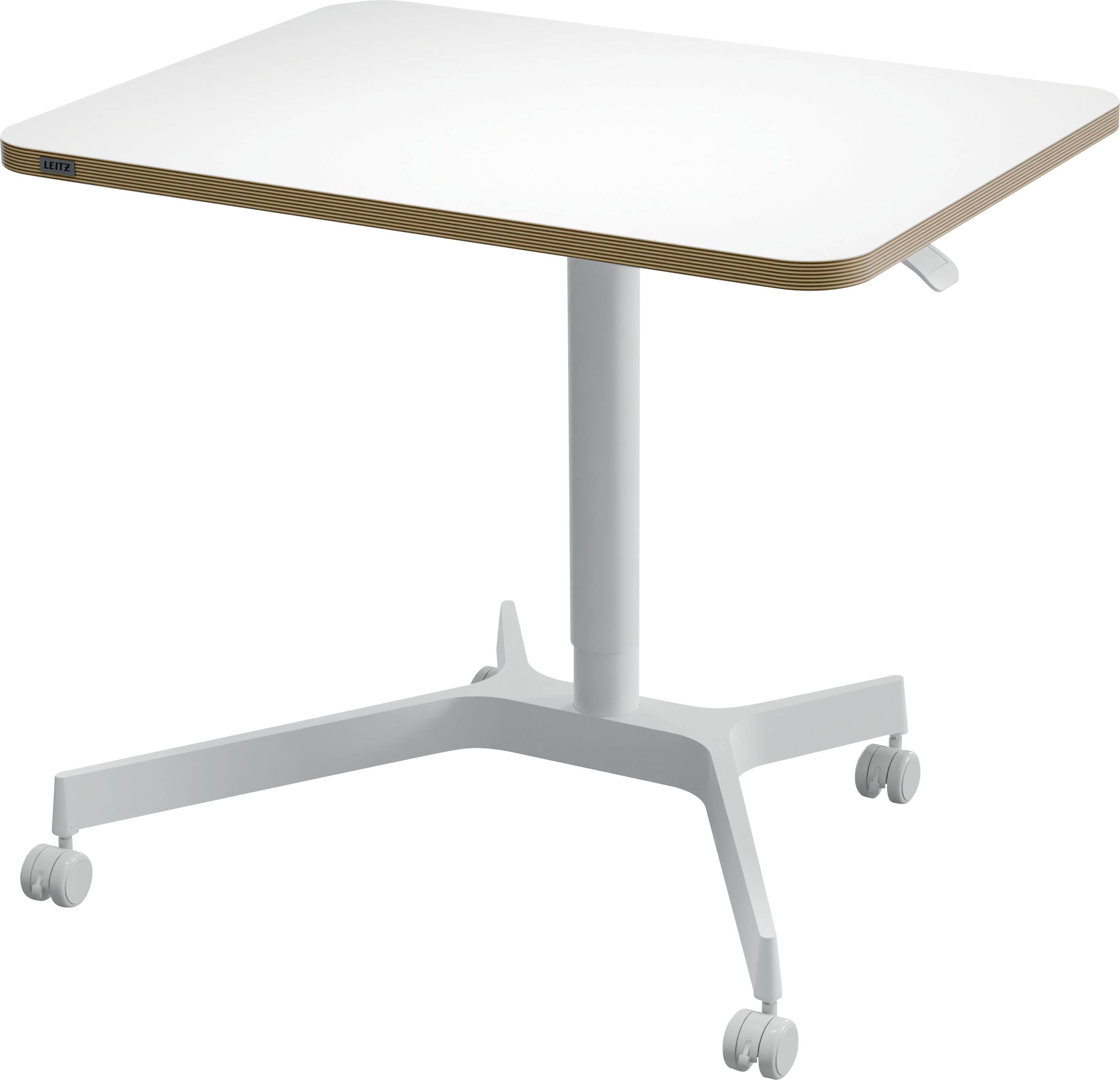 Leitz Office desk (sitting/standing) White 65360001 Worktop colour: White Height-adjustable, Casters Height (max.): 1140 mm