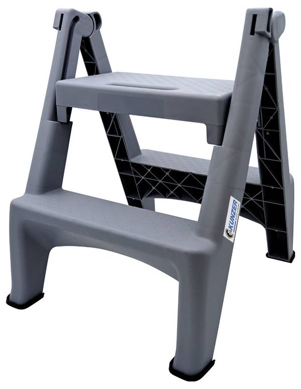 Kunzer 7KKT02 Plastic Folding step stool Folding Operating height (max.): 44 cm Grey 3.3 kg