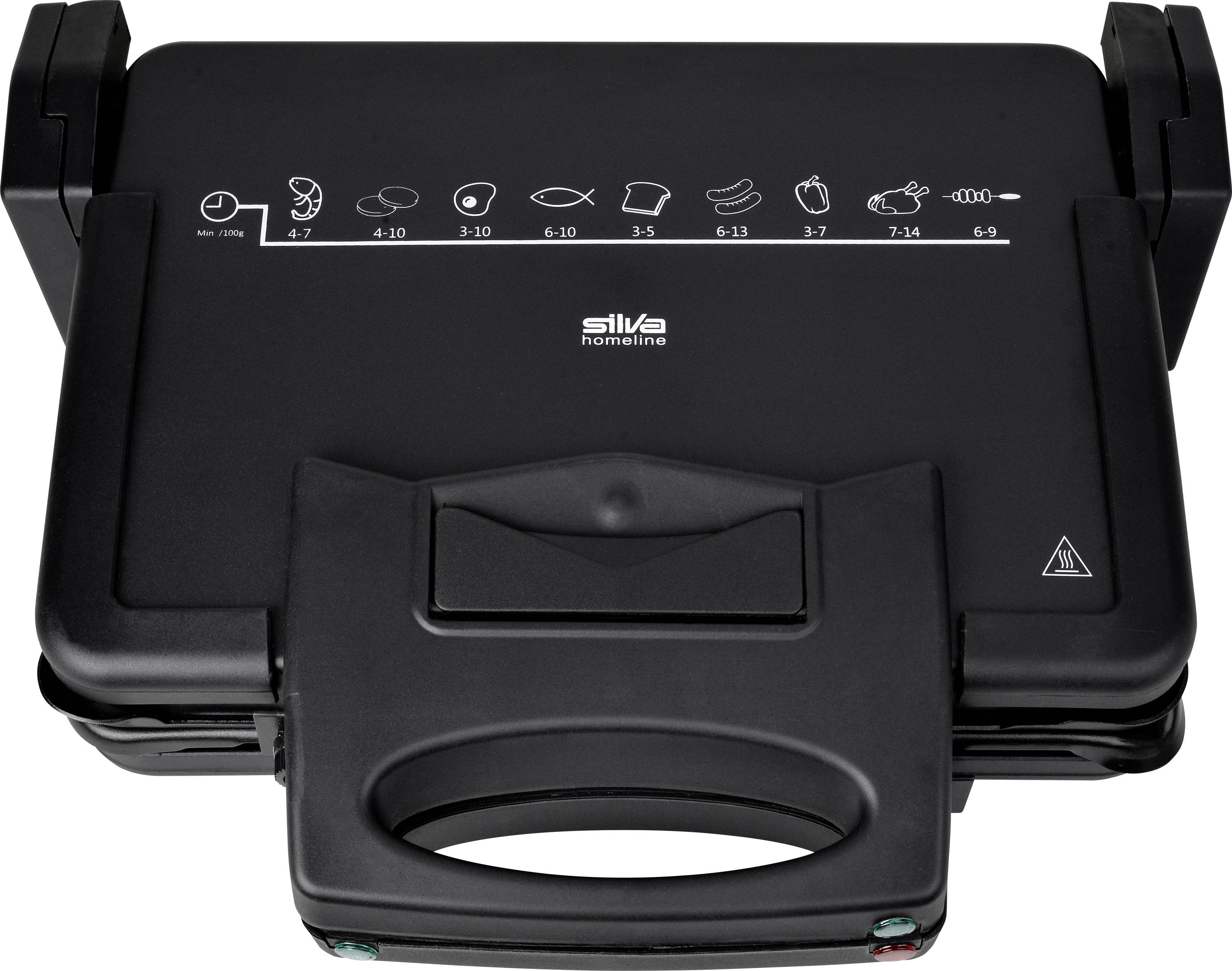 Silva Homeline KG 2410 Electric Grill press Non-stick coating, hinged, Indicator light Black
