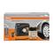 'Puncture repair kit by OSRAM with compressor and sealant. Suitable for cars, symbolising straightforward application'