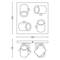 Technical drawing of a square ceiling spotlight with four round lamps, dimensions: 240x240 mm, height 126 mm.