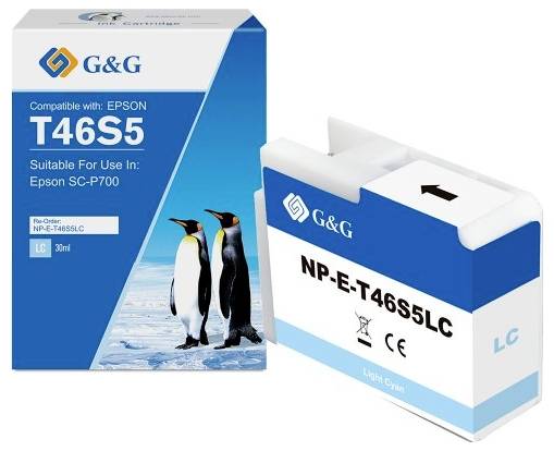 G&G Ink refill Compatible Photo cyan 1E46S5-LCGG