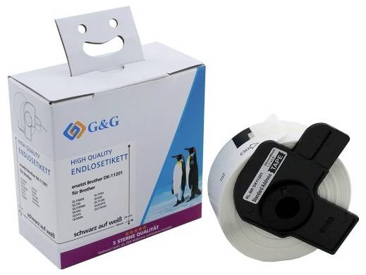 G&G Labels 29 x 90 mm Direct thermal transfer paper White 400 pc(s) Permanent adhesive ET-B-G-11201 Address labels
