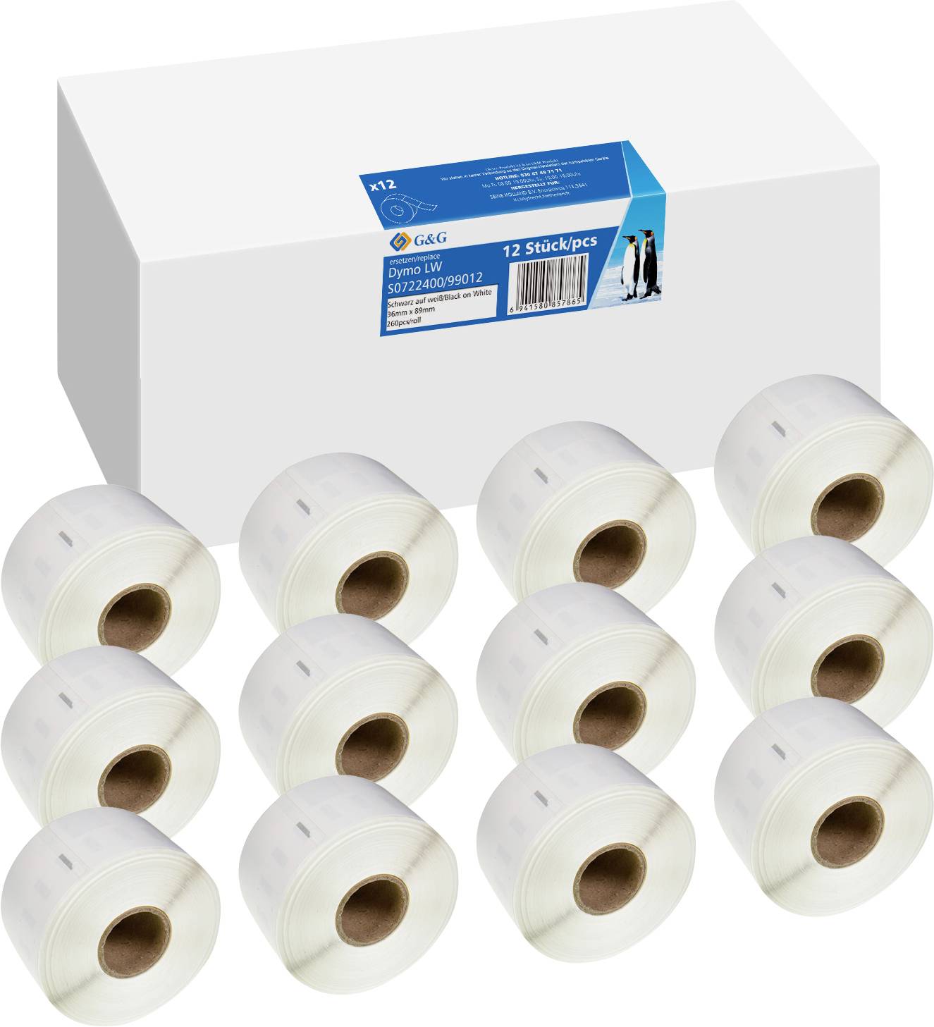 G&G Labels 36 x 89 mm 12 pc(s) BM-D-G-99012-12 Address labels