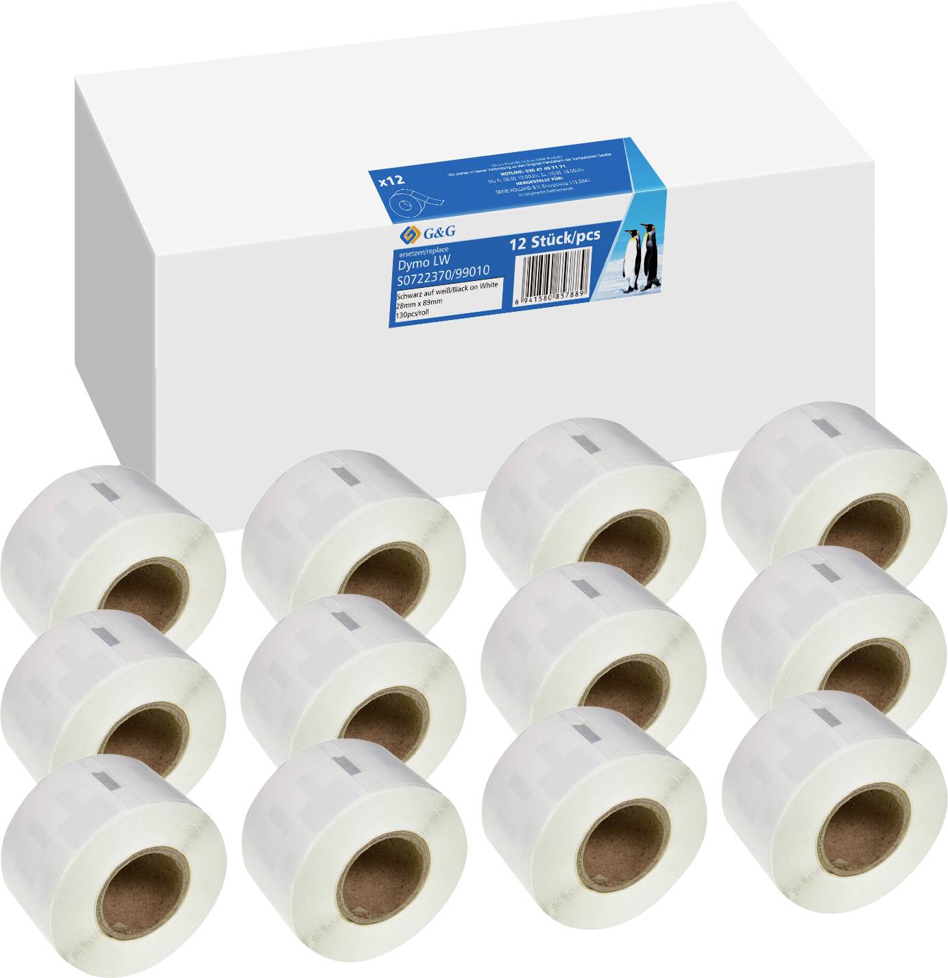 G&G Labels 28 x 89 mm 12 pc(s) BM-D-G-99010-12 Address labels