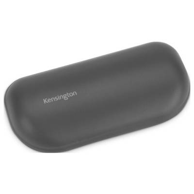 A black ergonomic wrist rest with the 'Kensington' logo.