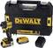 DeWalt cordless drill set, comprising a cordless drill, two batteries, a charger and a tool case.